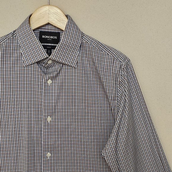 Bonobos Tech Navy Performance Cotton Blend Piqué Button-Up Shirt